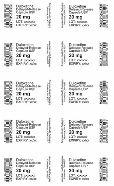 20 mg Blister.jpg 20 mg Duloxetine Delayed-Release Capsule Blister - 20 mg Blister